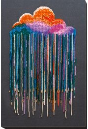 Bead Embroidery Kit on Art Canvas "Zillions of drops"