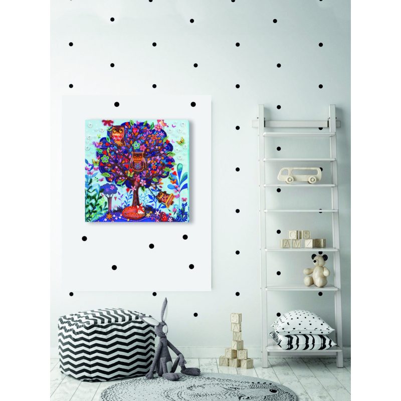 Bead Embroidery Kit on Art Canvas "Dream of the fox"