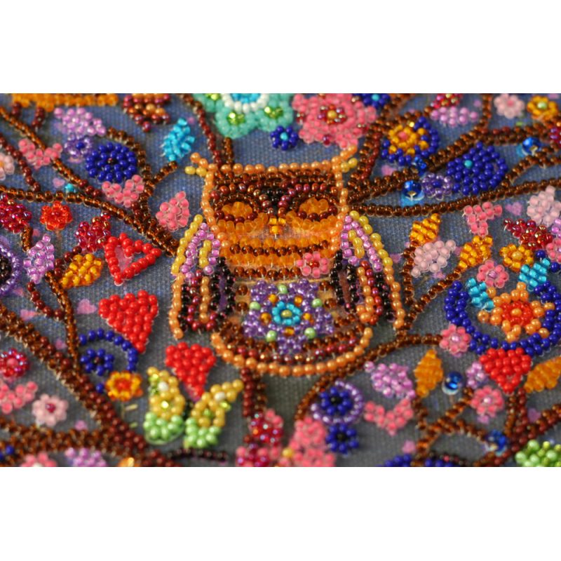 Bead Embroidery Kit on Art Canvas "Dream of the fox"