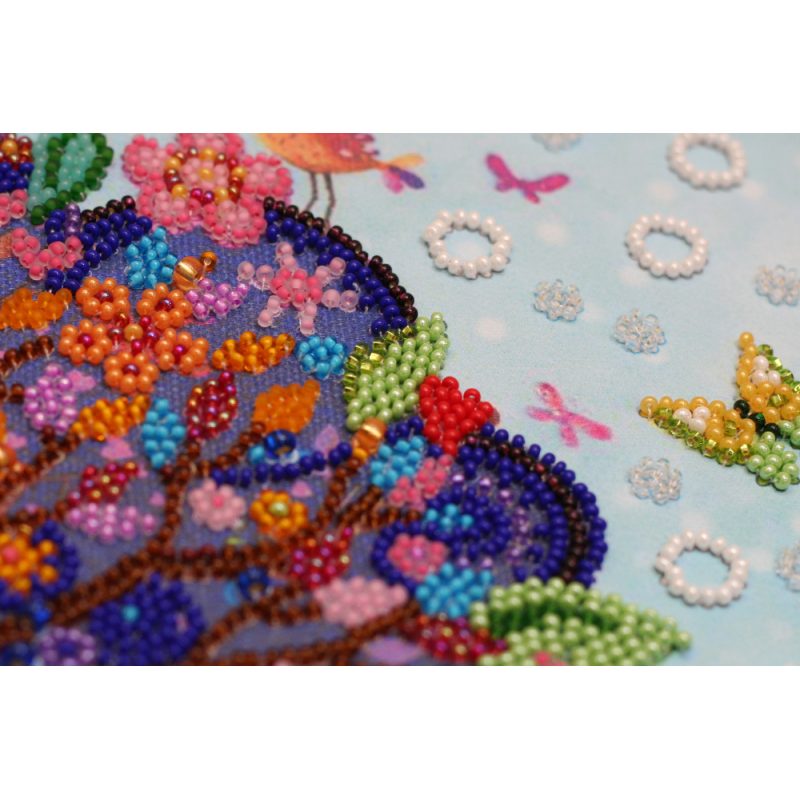 Bead Embroidery Kit on Art Canvas "Dream of the fox"