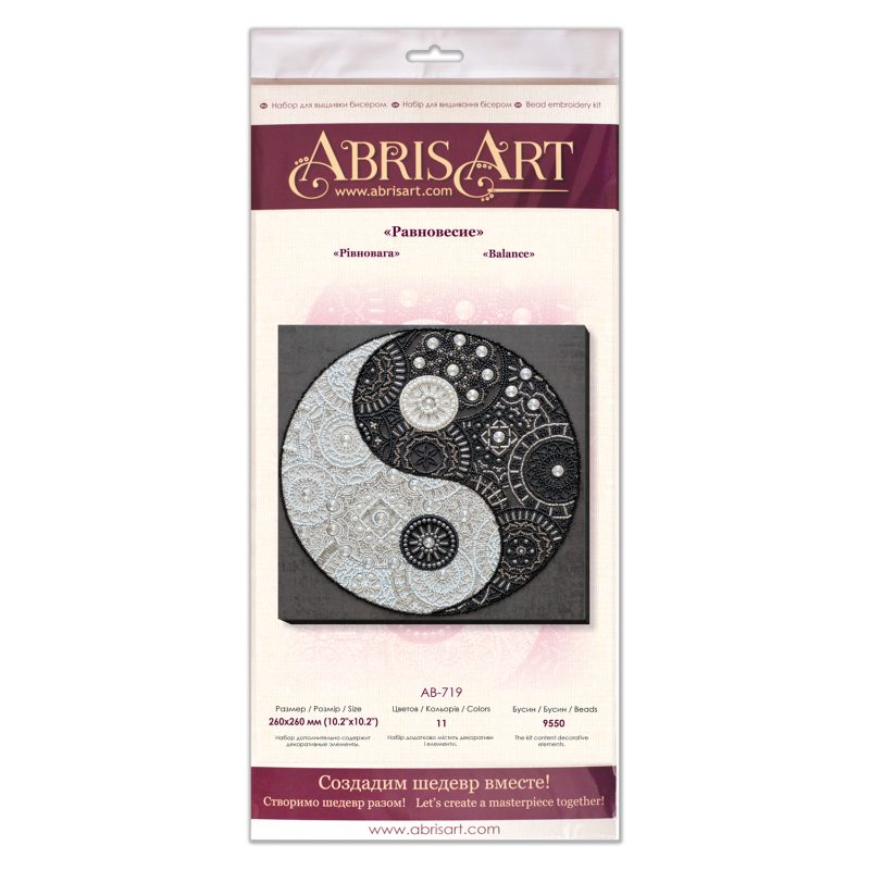 Bead Embroidery Kit on Art Canvas "Balance"