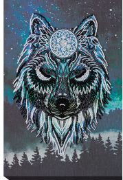 Bead Embroidery Kit on Art Canvas "Shaman"