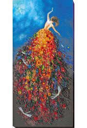 Bead Embroidery Kit on Art Canvas "Wake up me...."