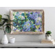 Bead Embroidery Kit on Art Canvas "Hydrangeas"