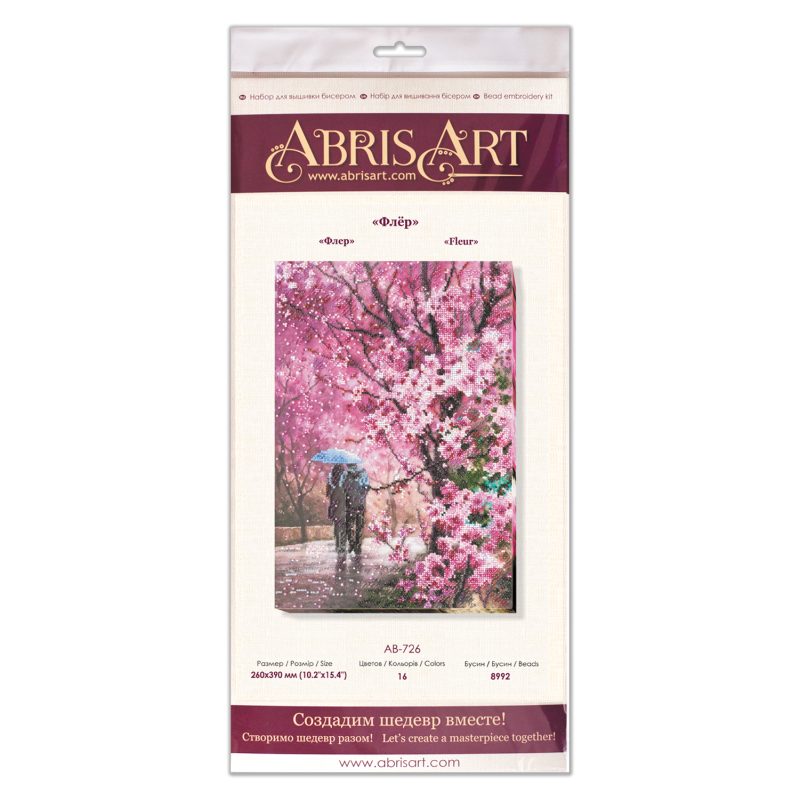 Bead Embroidery Kit on Art Canvas "Flir"