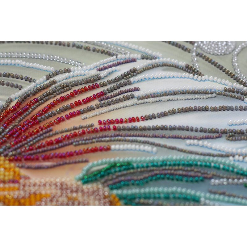Bead Embroidery Kit on Art Canvas "Halfmoon"