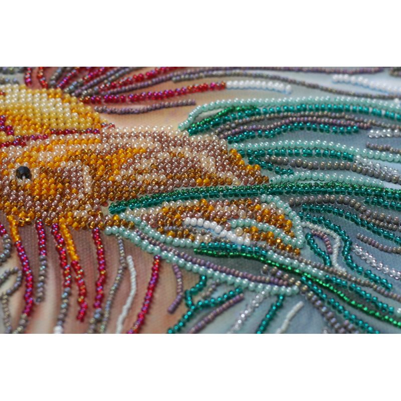 Bead Embroidery Kit on Art Canvas "Halfmoon"