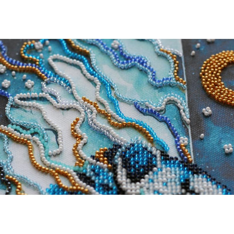 Bead Embroidery Kit on Art Canvas "Protectors of the East"