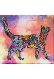 Bead Embroidery Kit on Art Canvas "Walking in the sunset"