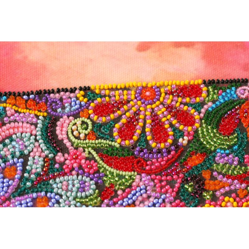 Bead Embroidery Kit on Art Canvas "Walking in the sunset"