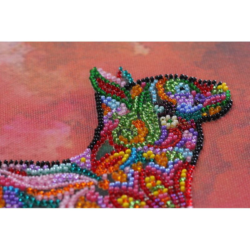 Bead Embroidery Kit on Art Canvas "Walking in the sunset"
