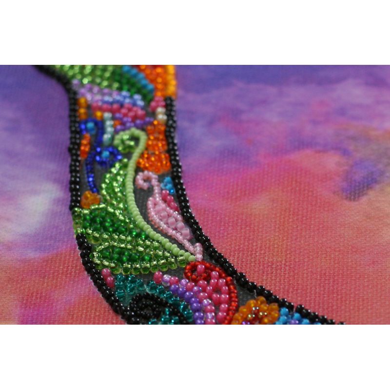 Bead Embroidery Kit on Art Canvas "Walking in the sunset"