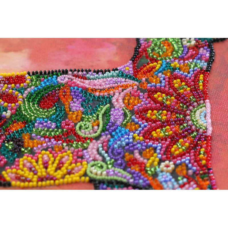 Bead Embroidery Kit on Art Canvas "Walking in the sunset"