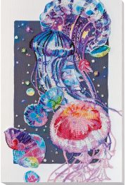 Bead Embroidery Kit on Art Canvas "Night dance"