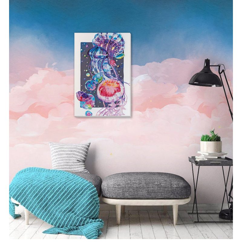Bead Embroidery Kit on Art Canvas "Night dance"