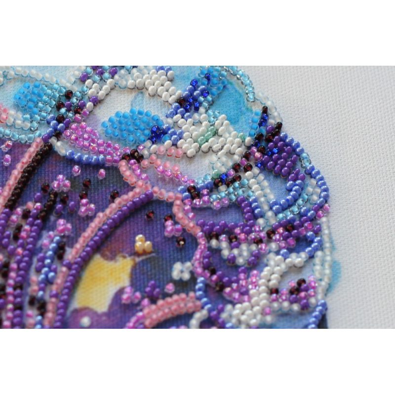 Bead Embroidery Kit on Art Canvas "Night dance"