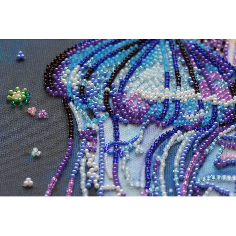 Bead Embroidery Kit on Art Canvas "Night dance"