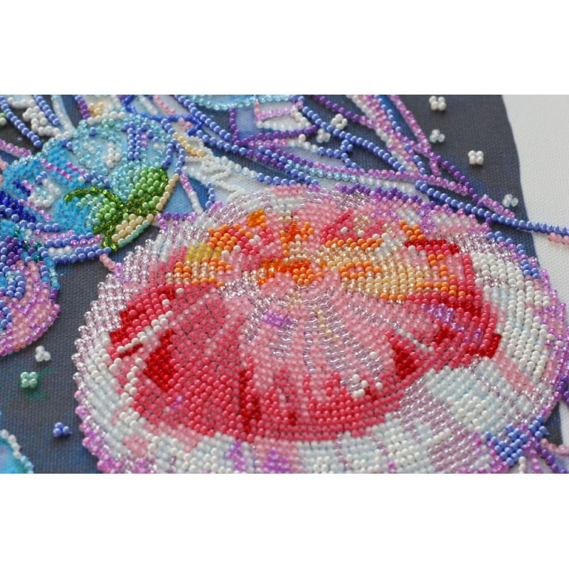 Bead Embroidery Kit on Art Canvas "Night dance"
