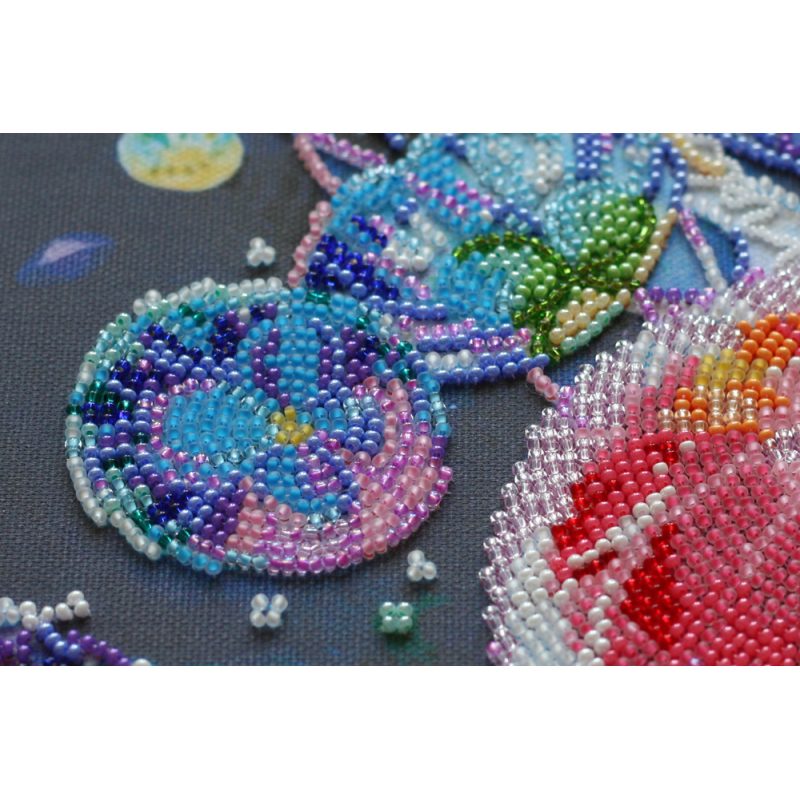 Bead Embroidery Kit on Art Canvas "Night dance"