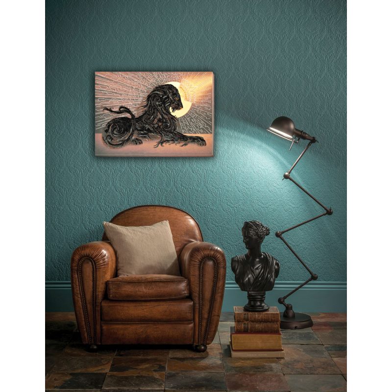 Bead Embroidery Kit on Art Canvas "Black Diamond"