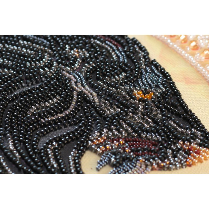 Bead Embroidery Kit on Art Canvas "Black Diamond"