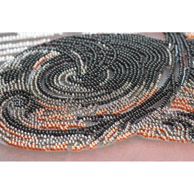 Bead Embroidery Kit on Art Canvas "Black Diamond"