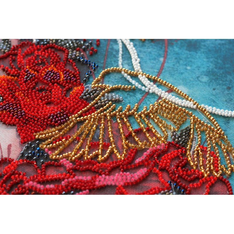 Bead Embroidery Kit on Art Canvas "On the way to the dream"