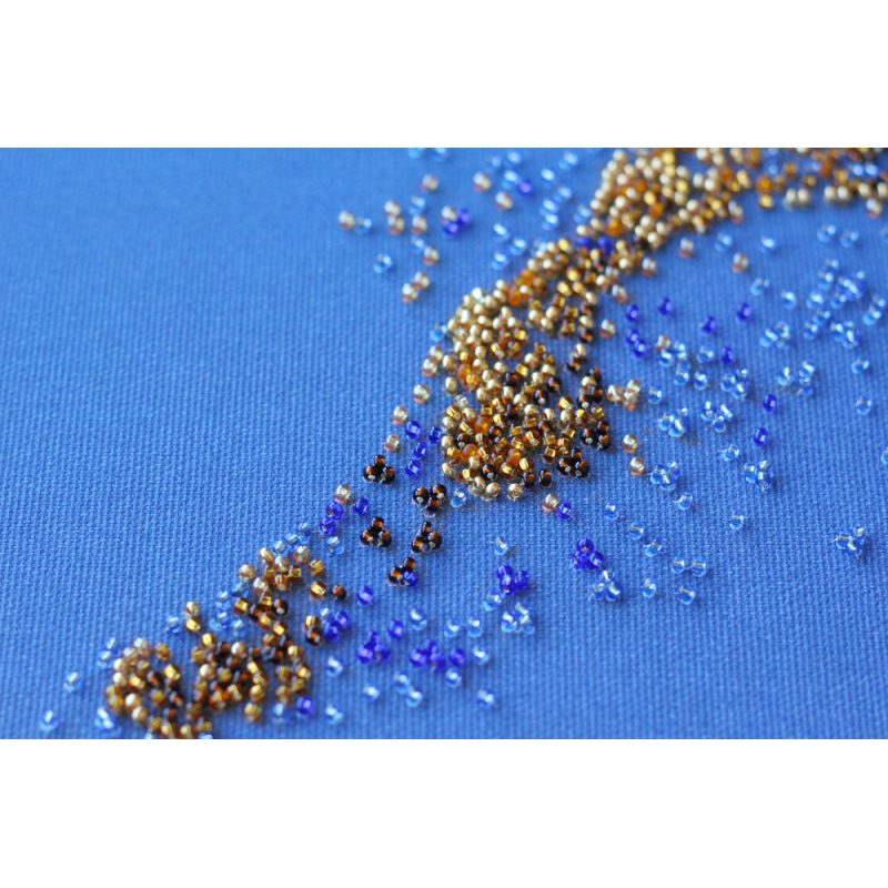 Bead Embroidery Kit on Art Canvas "The Golden"
