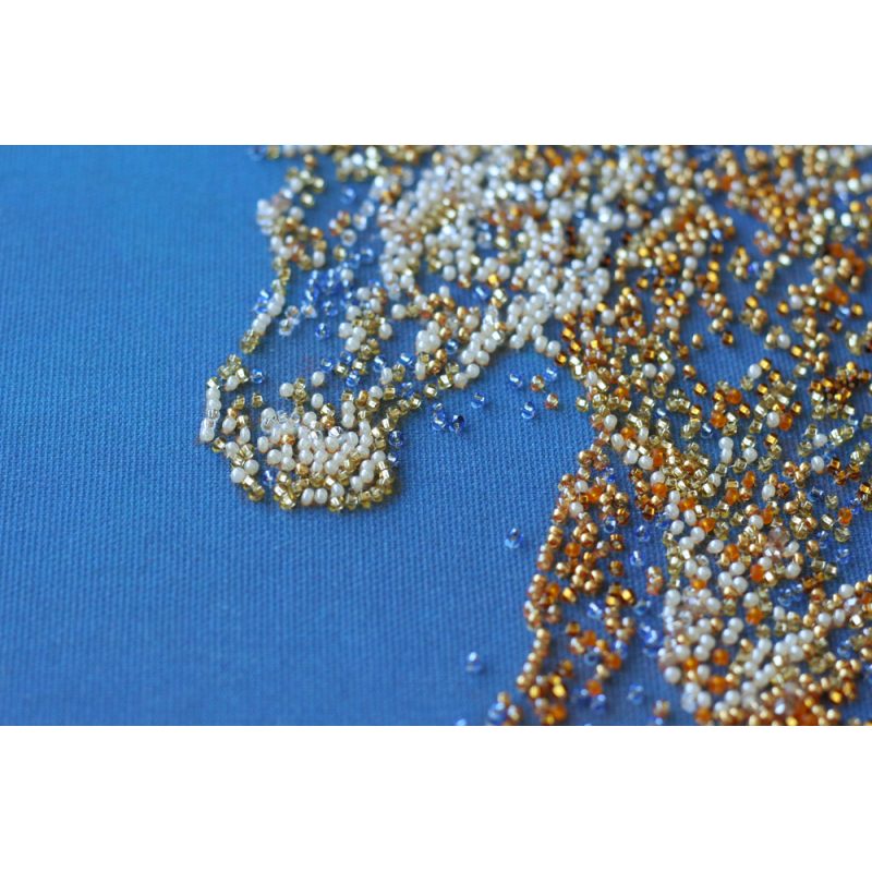 Bead Embroidery Kit on Art Canvas "The Golden"