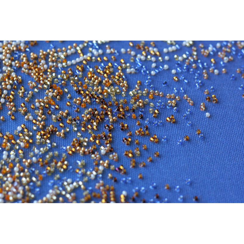 Bead Embroidery Kit on Art Canvas "The Golden"