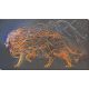 Bead Embroidery Kit on Art Canvas "Golden lion"