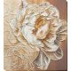 Bead Embroidery Kit on Art Canvas "Peony"