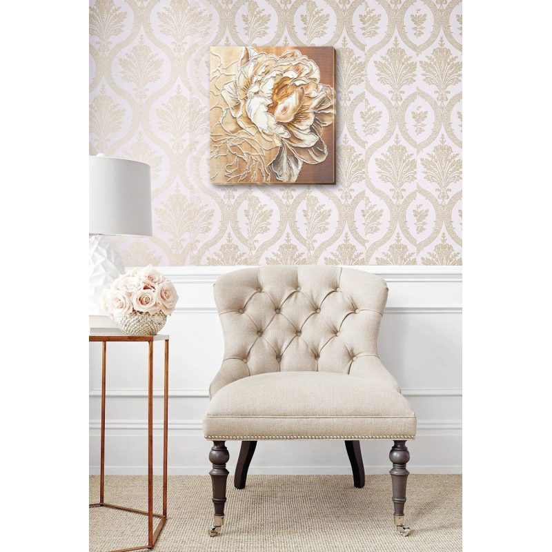 Bead Embroidery Kit on Art Canvas "Peony"