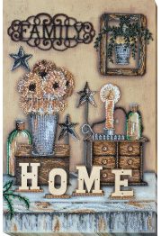 Bead Embroidery Kit on Art Canvas "Family relations"