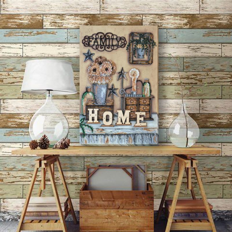 Bead Embroidery Kit on Art Canvas "Family relations"