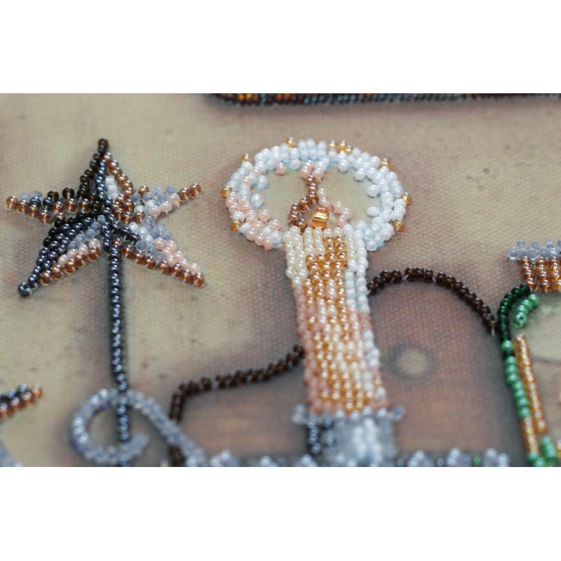 Bead Embroidery Kit on Art Canvas "Family relations"