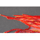 Bead Embroidery Kit on Art Canvas "Red gold"