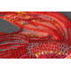 Bead Embroidery Kit on Art Canvas "Red gold"