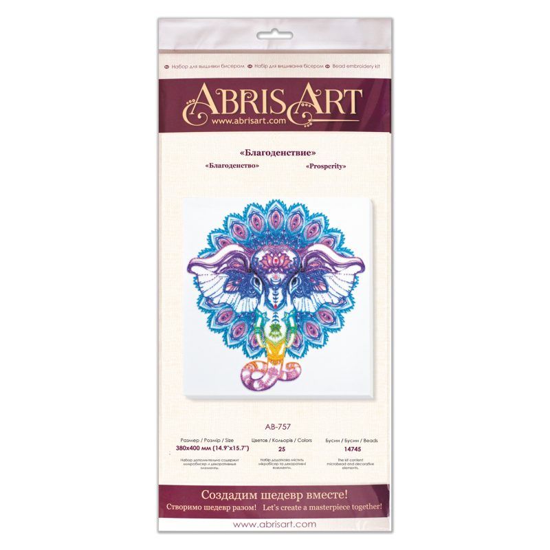 Bead Embroidery Kit on Art Canvas "Prosperity"