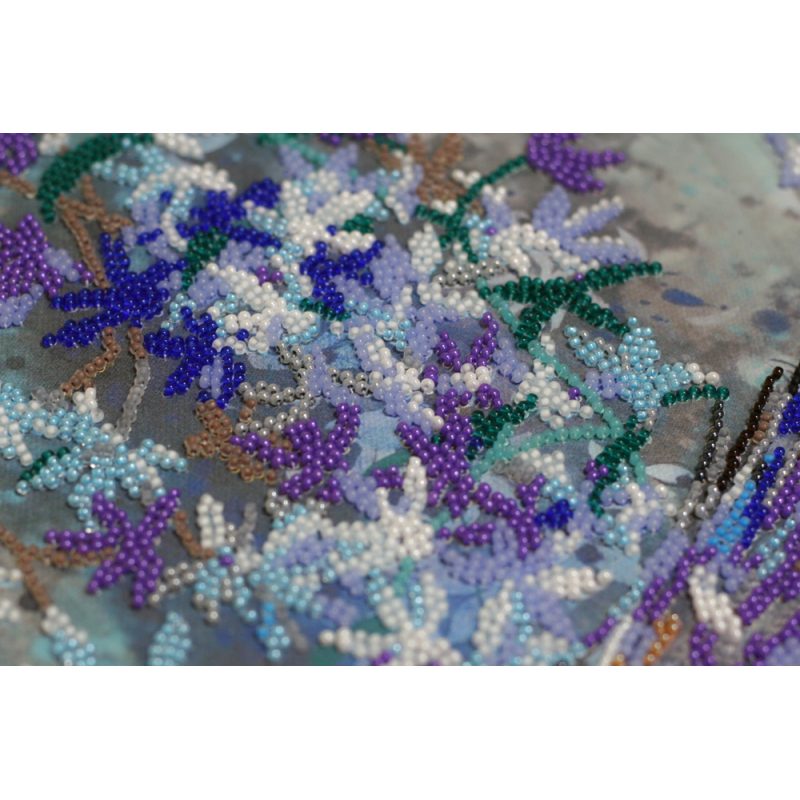 Bead Embroidery Kit on Art Canvas "In the morning haze"