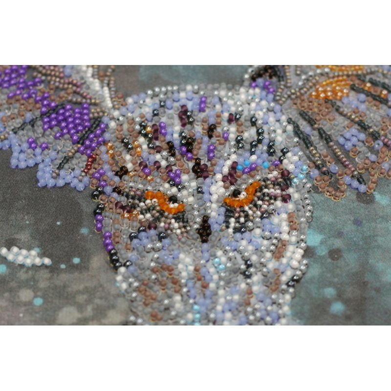 Bead Embroidery Kit on Art Canvas "In the morning haze"