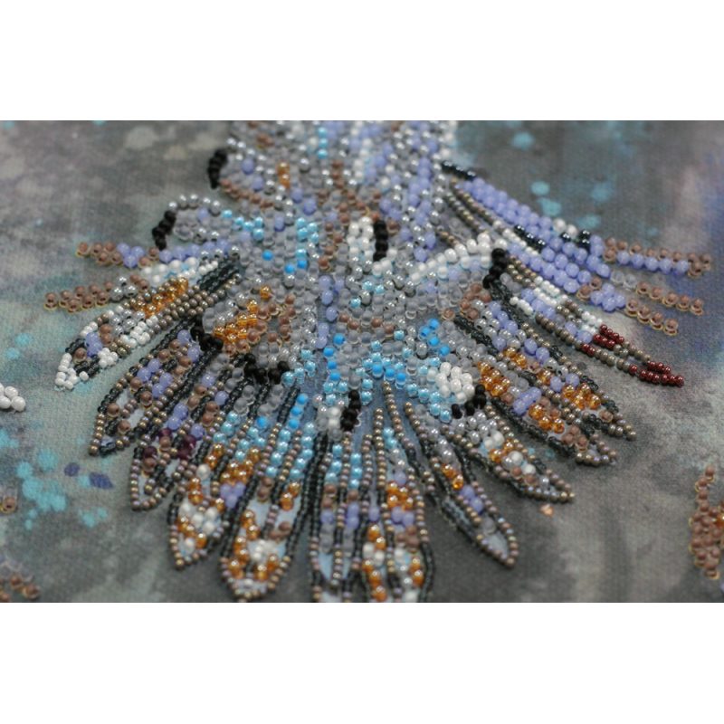 Bead Embroidery Kit on Art Canvas "In the morning haze"
