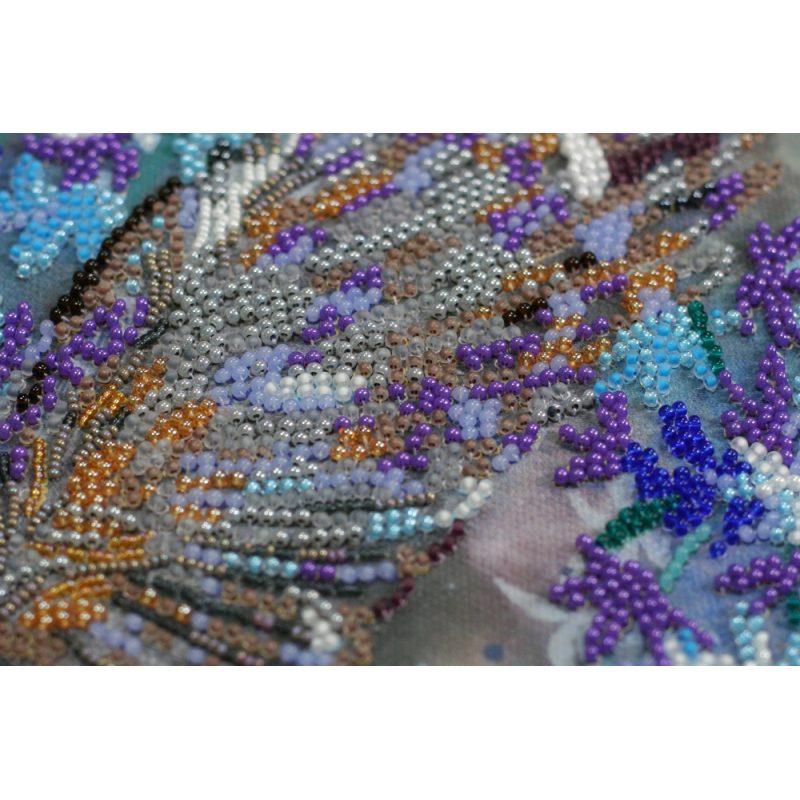 Bead Embroidery Kit on Art Canvas "In the morning haze"
