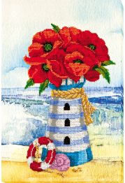 Bead Embroidery Kit on Art Canvas "Summer-1"