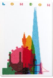 Bead Embroidery Kit on Art Canvas "New London"