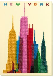 Bead Embroidery Kit on Art Canvas "New York City"
