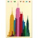 Bead Embroidery Kit on Art Canvas "New York City"