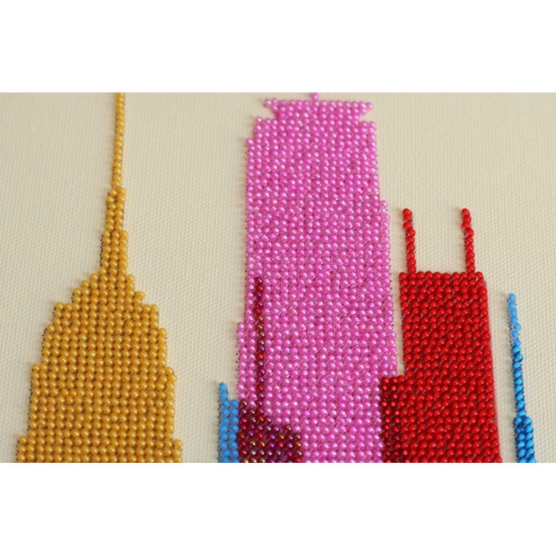 Bead Embroidery Kit on Art Canvas "New York City"