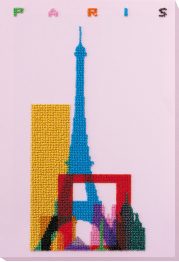 Bead Embroidery Kit on Art Canvas "New Paris"