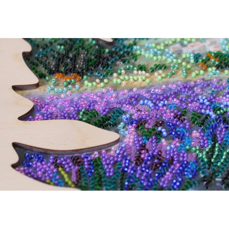 Bead Embroidery Kit with Wooden Frame "Fields of Provence"